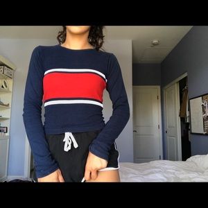 Trendy Long Sleeve Brandy Shirt💙❤️